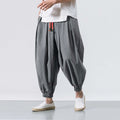 FGKKS Spring Men Loose Harem Pants Chinese Linen Overweight Sweatpants High Quality Casual Brand Oversize Trousers Male